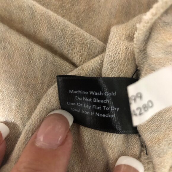 Boston Proper Long Drapey Top with Cardigan Womens Size Medium Beige Lightweight - Picture 8 of 9